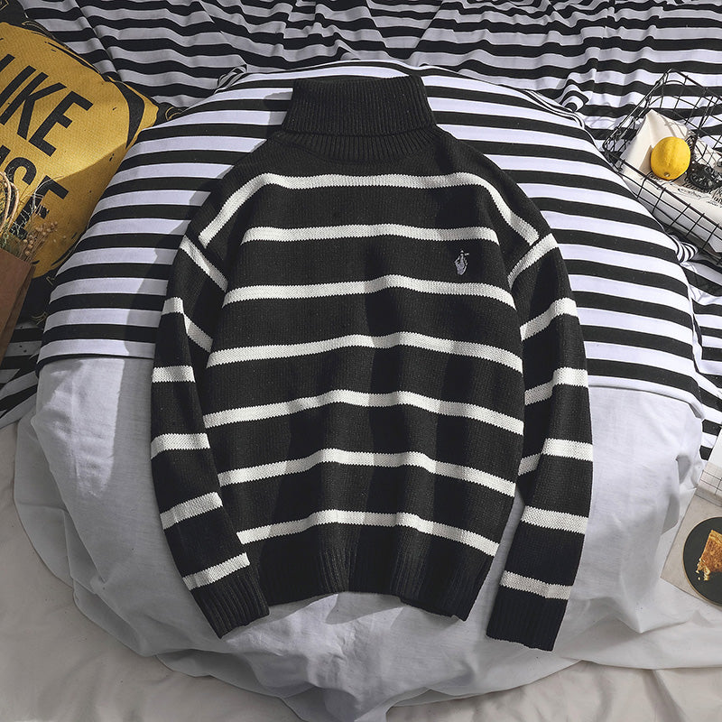 Striped Turtle Neck Sweater