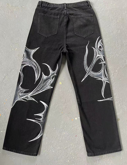 Graffiti Black Jeans