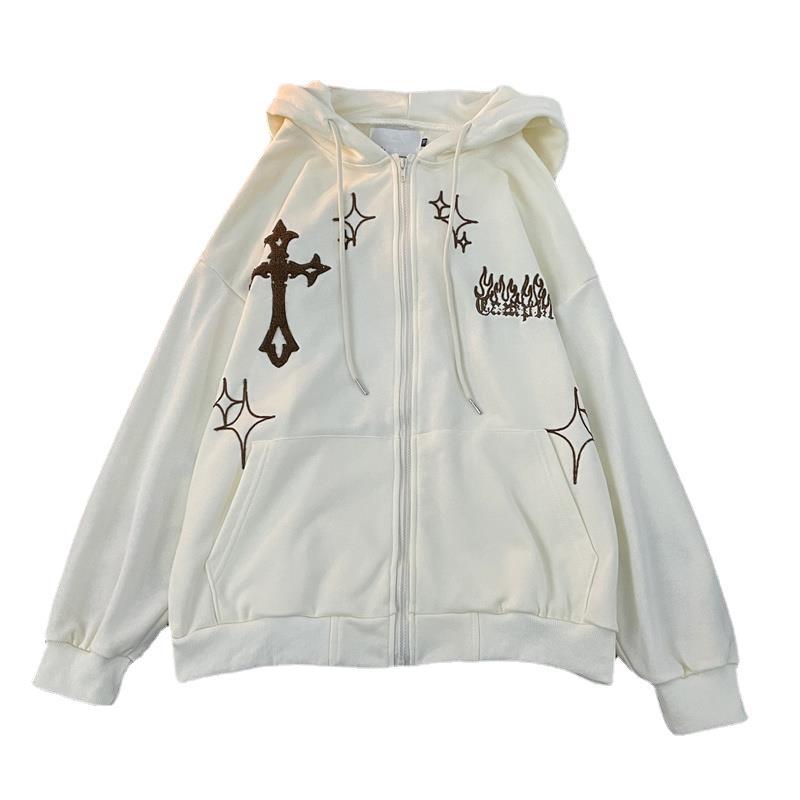 Embroidered Cross Hoodie