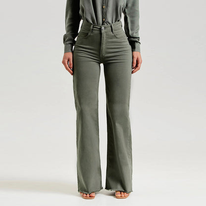 Olive Green Flared Pants