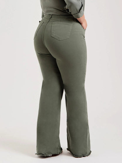 Olive Green Flared Pants