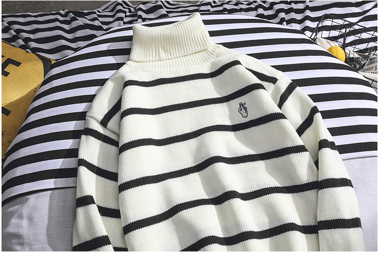 Striped Turtle Neck Sweater