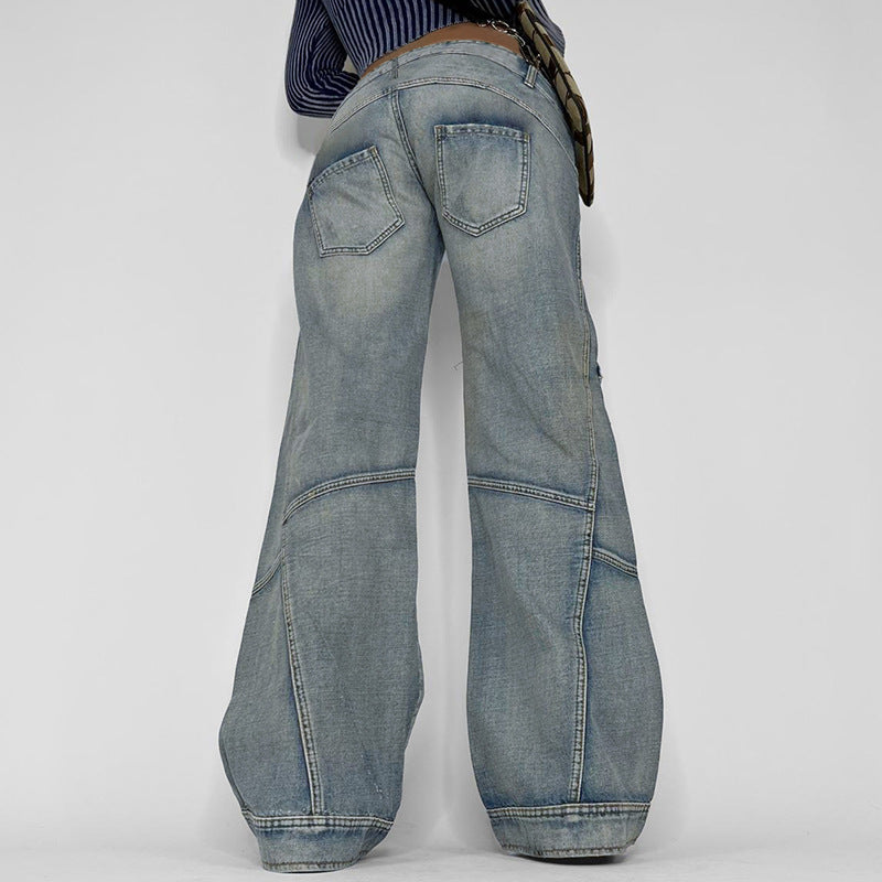 Distressed Split Line Jeans