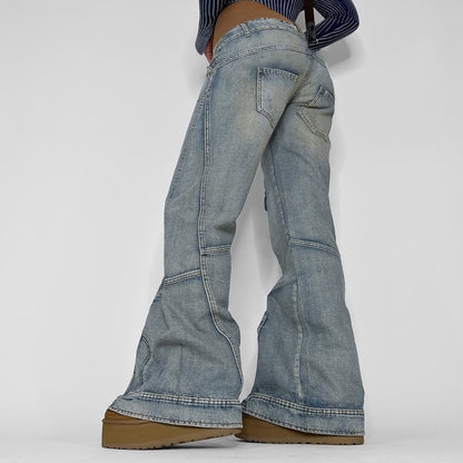 Distressed Split Line Jeans