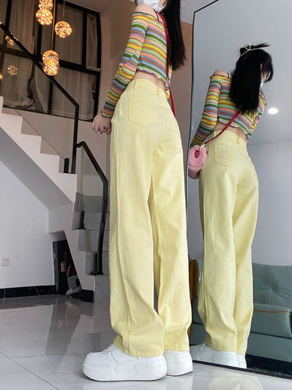 Yellow Straight Jeans