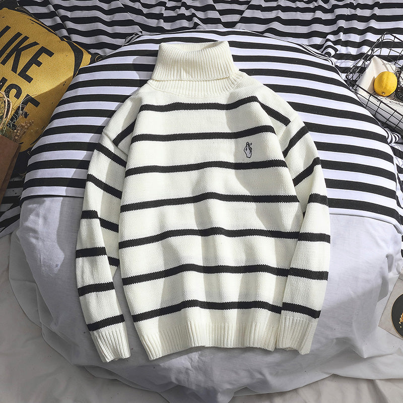 Striped Turtle Neck Sweater