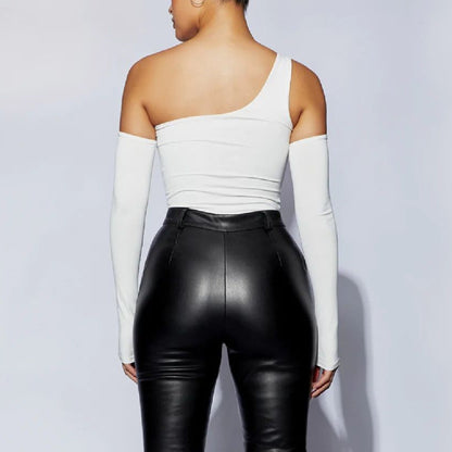 Single Shoulder Bodysuit