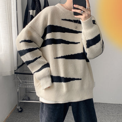 Black And White Contrast Sweater